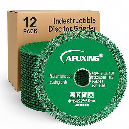 Indestructible Disc for Grinder 4 1/2 Inch, 12PACK Indestructible Disc 2.0 for Angle Grinder 7/8'', Durable Rock Slab Grinding Disc for Smooth Cutting Chamfering Grinding Materials