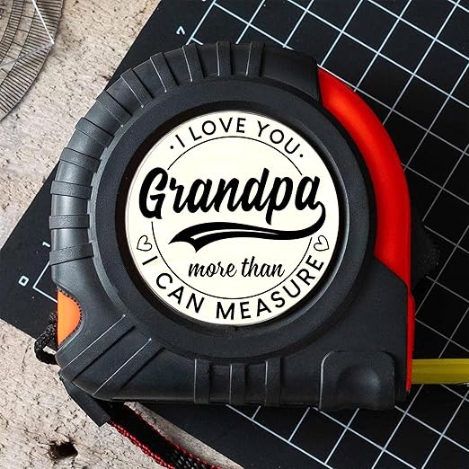Grandpa Gifts - Grandpa Birthday Gifts from Granddaughter, Grandson, Grandkids - Best Gifts for Great New Promoted to Grandpa - Woodworking Carpenter Measuring Tape