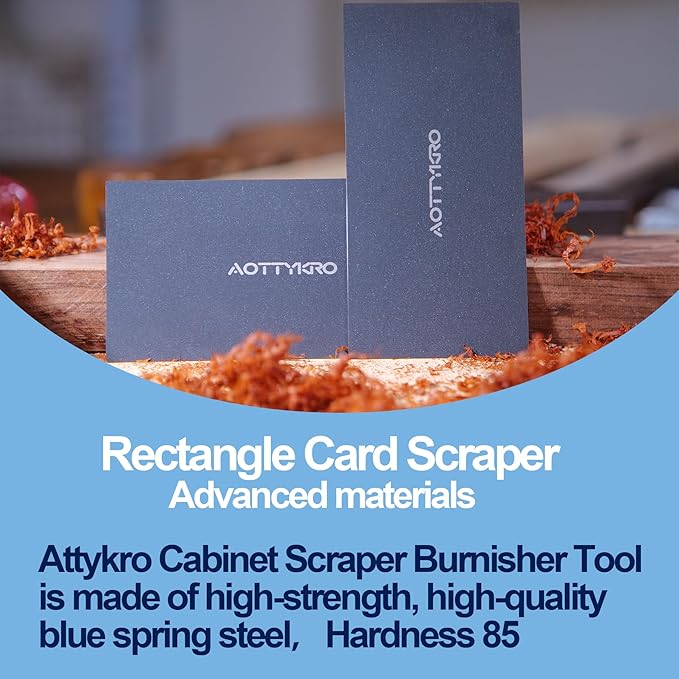 New Cabinet Scraper Cards with 2 shapes,Cabinet Scraper for multi-functional engraving,deburring,polishing,contour sanding,Card Scraper Tool for precision machining and confined spaces