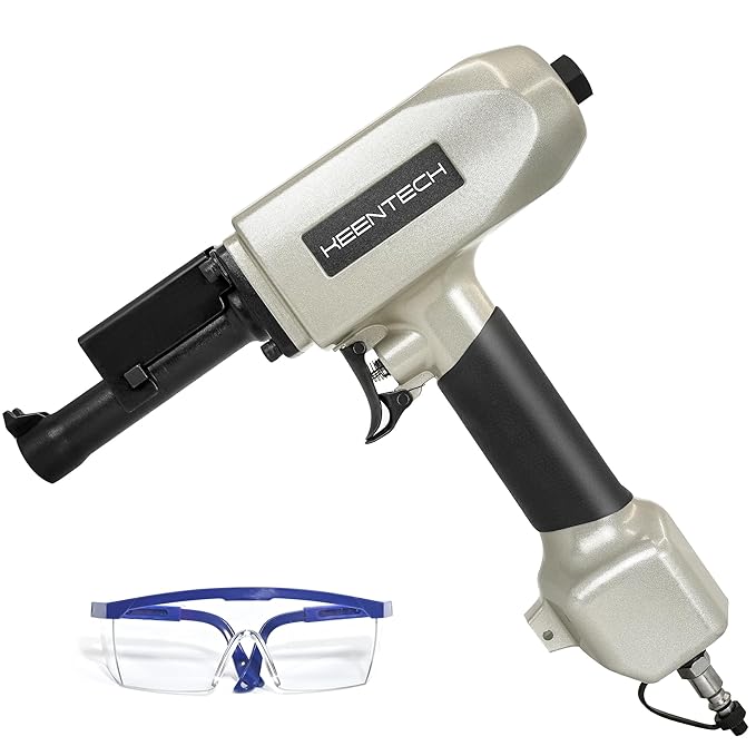 KEENTECH Pneumatic Nail Puller, Fast & Labor-Saving Nail Remover Tool, Denailer Air Gun With Safety Trigger, Nail Puller Tool Effortlessly Removes 3/4"-2-3/4" Nail From Recycled Wood, Pallets, Fences