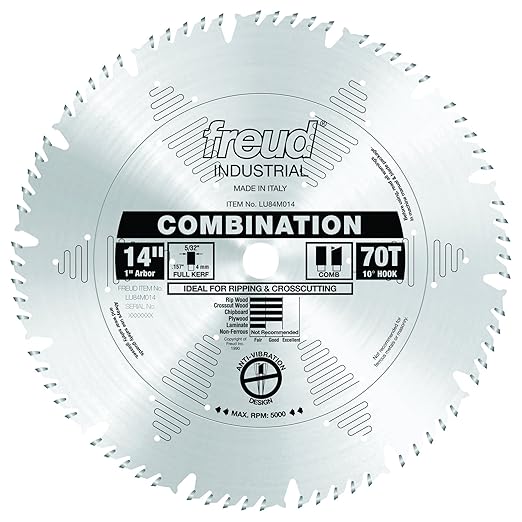Freud LU84M014: 14" x 70T Combination Blade