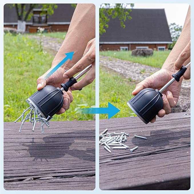 Magnetic Pickup Tool 竊?0LB Heavy Duty Magnet Stick with Handle, Extendable Magnet Wand for Nails, Screws & Metal Objects, Strong Magnetic Tool for Mechanics, Handyman, Garage & Home Use(Black)