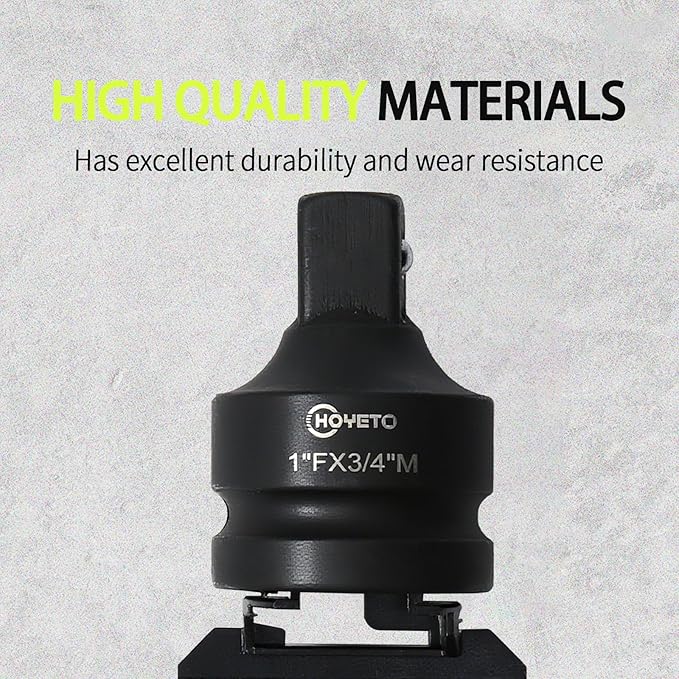 1" to 3/4" Heavy-Duty Impact Adapter | Chrome Molybdenum Alloy (Cr-Mo) Steel | Industrial Rotation Converter for Large-Scale Systems