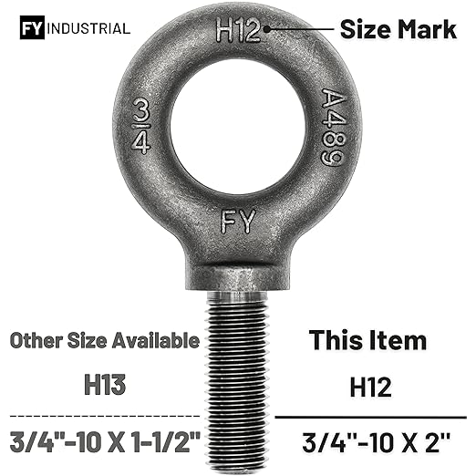 Case of 16 Pcs Lifting Shoulder Eye Bolts 3/4"-10 X 2