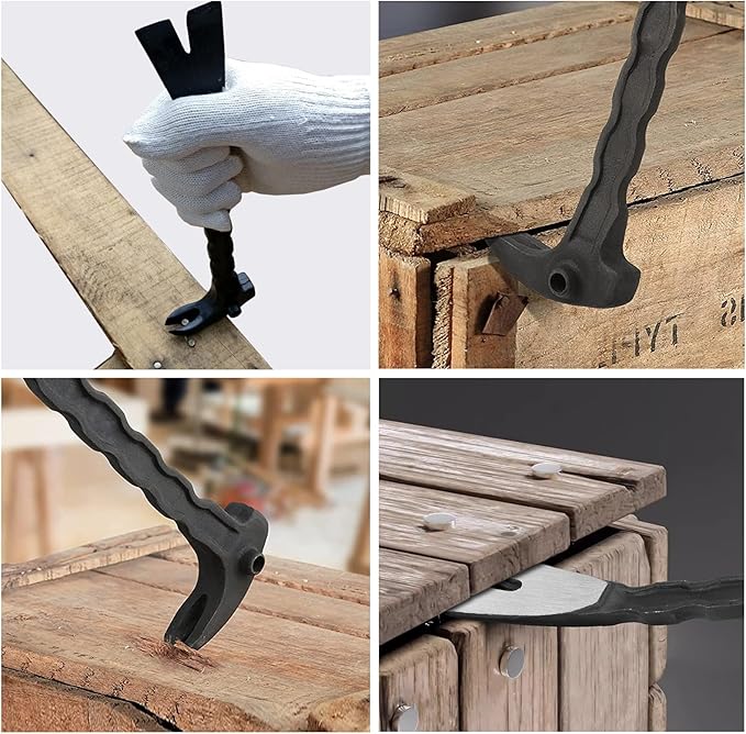 Lytool 12" Cats Paw Pry Bar & Nail Puller - Heat-Treated Steel Precision Tool for Carpenters & DIYers | Ergonomic Grip