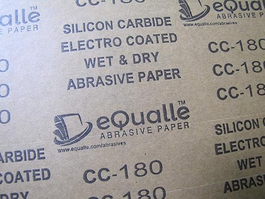 180 Grit Sandpaper Sheets 50 Pack 9x11 in ??Fine Silicon Carbide for Smooth Finish Prep, Clear Coat Sanding ??Wet or Dry Use, Lija para Madera y Metal, Grano 180, USO en Seco o H첬medo, Precisa