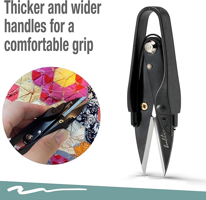 Beaditive Premium Thread Snips - Thread, Yarn, Embroidery Snipper for Sewing, Quilting, Knitting, Jewelry Making - High-Carbon Steel Blades with Protective Cap and Lanyard