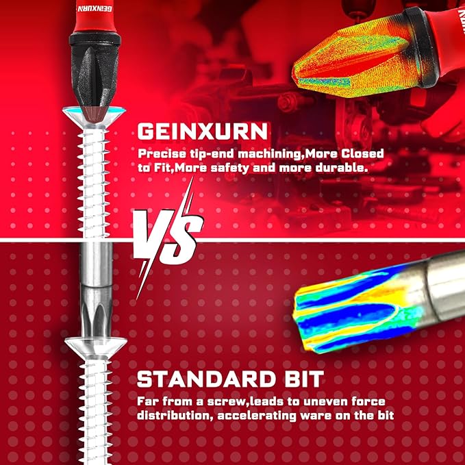 Impact Screwdriver Bits Set, 66 Pieces 1??2?쒶ulti Head Magnetic S2 Steel Driver Bits PH/SQ/Torx/Slotted/Hex/Security Torx With Soft Base