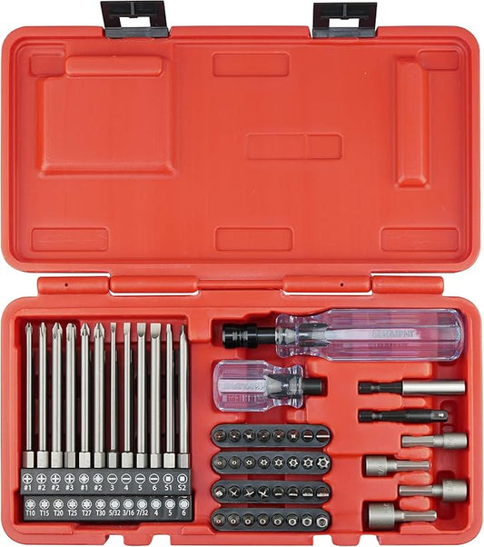 K460 Professional Screwdriver Bit Set with Acetate Handles, 4-inch Power Bits, Quick Change Hand Driver, 60-Piece
