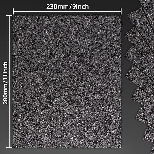 180 Grit Sand Paper, 9 x 11 Inch, 10 Pcs Wet Dry Sandpaper Sheets, Silicon Carbide for Wood, Metal, Automotive Sanding and Polishing, Waterproof and Durable