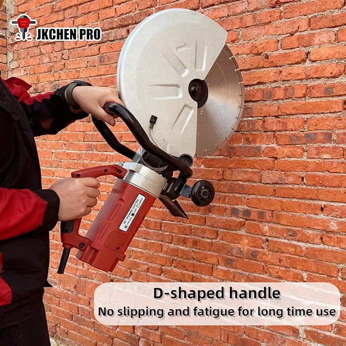 JKCHENPRO 3500W Electric Concrete Saw - 16" Cut-Off Saw with Diamond Blade, 6.1" Max Cutting Depth, 110V Power for Asphalt & Masonry