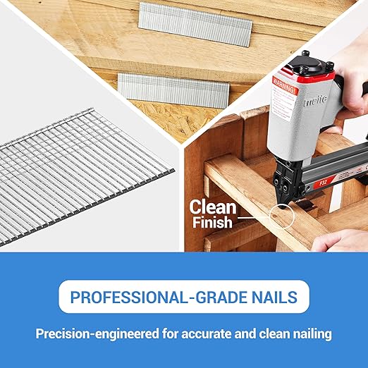 meite 18 Gauge Brad Nails, 1-1/2-Inch 18GA Brad Nails, Galvanized Nail Gun Nails for Pneumatic, Electric Brad Nailer Gun (5,000 Counts)