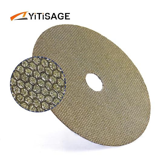5 Inch Electroplated Diamond Grinding/Polishing Pads Sanding Granite Concrete Glass Metal Stone Grinding Disc(grit 60-1pc)