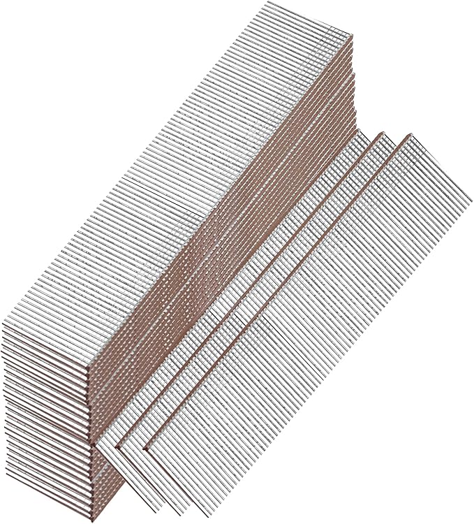 18 Gauge Galvanized Brad Nails, Brown T-head 3/4 Inch 2000-Pack, Small Finishing Nail Gun Nails for Pneumatic, Electric 18GA Brad Nailer Gun