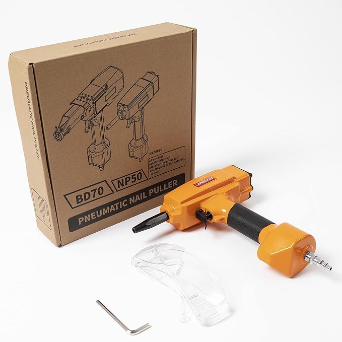 Professional Air Punch Nailer Nail Remover, Pneumatic Nail Puller for Denailing & Recycling Wood