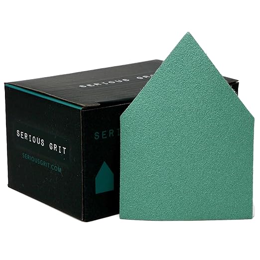 Serious Grit - 120 Grit 90mm x 65mm Triangle Sanding Sheets - Fits Milwaukee M12 Fuel Sanders - Heavy-Duty Hook & Loop Film Sandpaper Pads for Orbital Detail Sanders - 50 Pack Box