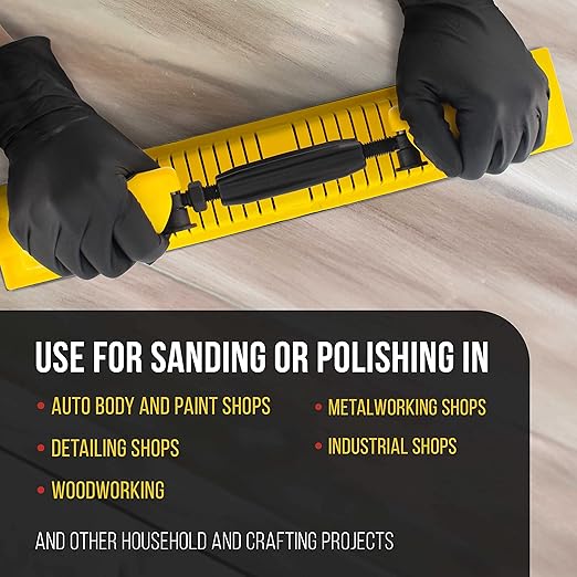 Dura-Gold Pro Series Adjustable Radius Flex Longboard Hand Sanding File Block with Both Hook & Loop Backing and PSA Backing Conversion Adapter Pad, Use Continuous Rolls or Sandpaper Sheets, Auto, Wood