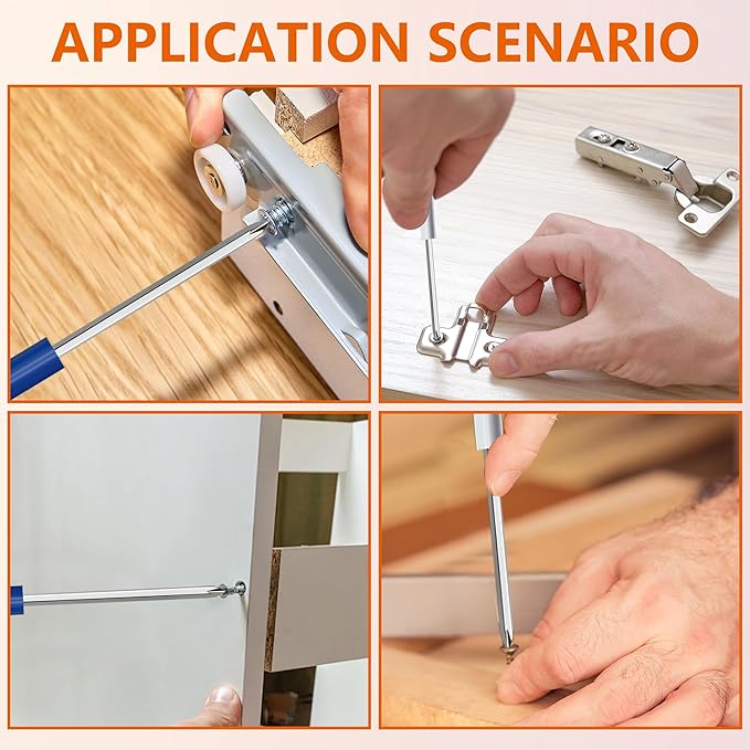 4pcs Pocket Screwdriver Set with 1 Synthetic Leather Case, Removable Screwdriver Pen, Magnetic Slotting, Valve Core Tool Mini Screwdriver with Dual Bits.