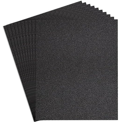 120 Grit Sand Paper, 9 x 11 Inch, 10 Pcs Wet Dry Sandpaper Sheets, Silicon Carbide for Wood, Metal, Automotive Sanding and Polishing, Waterproof and Durable