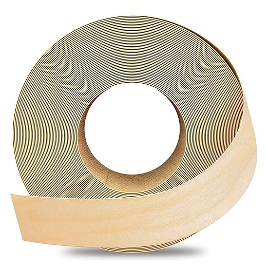 GSCIT Club Birch Edge Banding, 3 inch x 25ft roll of Veneer Edge Banding Preglued Flexible, Real Wood Tape Banding