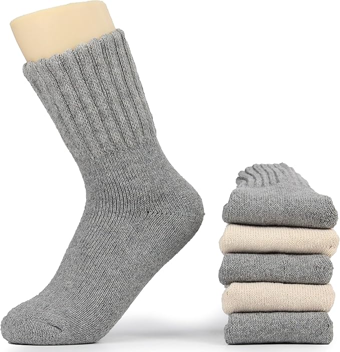 BomKinta Boot Socks for Women Winter Solid Thick Warm Socks Cozy Crew Socks Christmas Gift