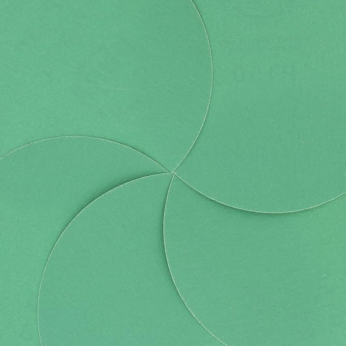 Dura-Gold Premium 6" Green Film PSA Sanding Discs - 150 Grit (Box of 25) - Self Adhesive Stickyback Sandpaper for DA Sanders, Finishing Medium Cut Abrasive - Sand Automotive Paint, Woodworking Wood