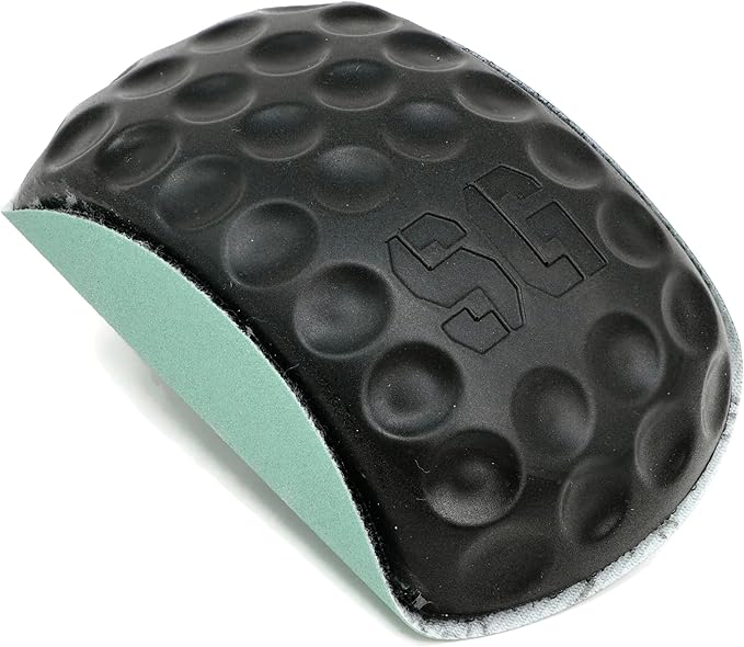 Serious Grit - Lunar Block 5-Inch Hand Sanding Pad - Fits 5" Hook & Loop Sandpaper Discs - Patented Ergonomic Design for Woodworking, Furniture Refinishing, Automotive, Home, Arts & Crafts