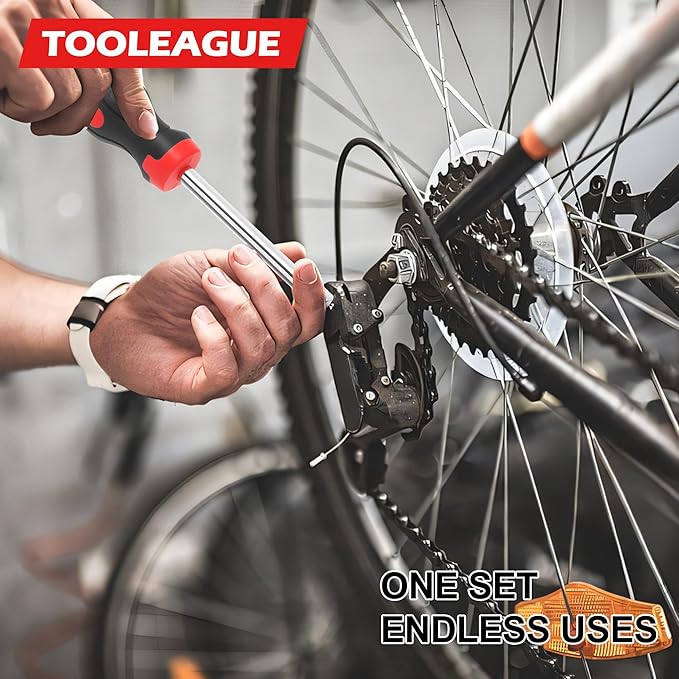 TOOLEAGUE 7Pcs SAE Nut Driver Set with 3-Inch Hollow Shaft,Pass Through Design,Nut Drivers Sizes 3/16, 1/4, 5/16, 11/32, 3/8, 7/16, 1/2-Inch for Hand-Making, Repair