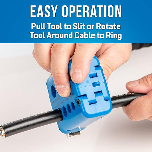 Jonard Tools MS-446 Mid Span Fiber Optic Cable Slit & Ring Tool (8.7 mm-14.6 mm)