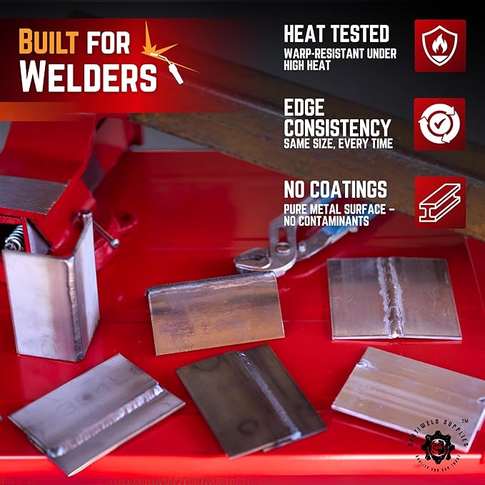Welding Coupons 20 pack, 2 x 4 x 1/8" Mild Steel Welding Kit, Welding Practice for MIG TIG Gas Arc Stick and Wirefeed