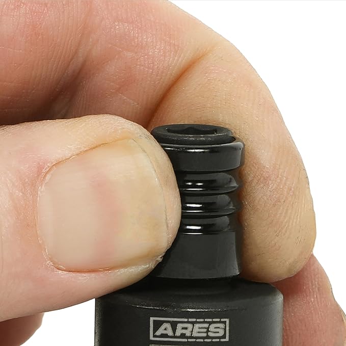 ARES 22035 ??3-Piece Impact Grade Quick Release Bit Holder Set ??1/4-Inch, 3/8-Inch, and 1/2-Inch Drive - Compatible With 1/4-Inch Hex Shank Bits - Quick Release Mechanism for Rapid Attach and Release