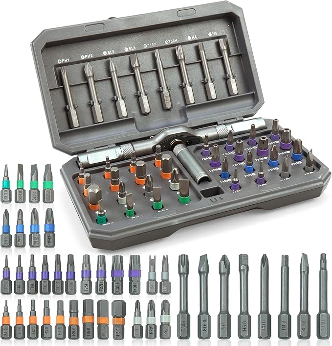 42 In 1 Magnetic Screwdriver Set,Small Ratcheting Screwdriver Pocket Set For Craftsman,Screwdriver Bit Set With Tough Case,Repair Tool Kit