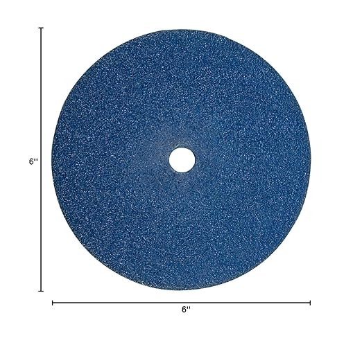 CS Unitec 80918 FIX Disc with Hook & Loop Fasterning, Zirconium, 6" Diameter, 80 Grit, (Pack of 50)