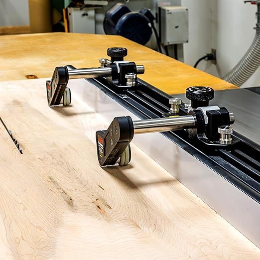 JessEm 04301 Clear-Cut TS Stock Guides – Precision Table Saw Stock Control with Roller Bearings for Safer, Cleaner, and Accurate Cuts