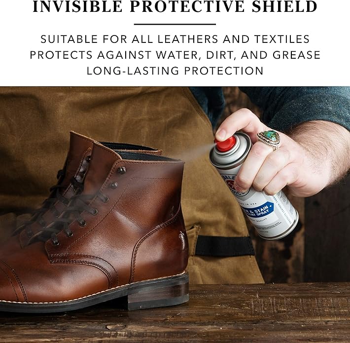 Cobbler's Choice Water and Stain Repellent Spray (PFAS Free) - Waterproofs & Protects Leather, Suede, and Fabric from the elements!