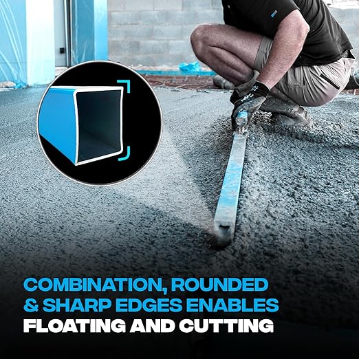 OX Tools Concrete Screed, Pro Series 72 Inch Screed with Level Vial, 6 Ft Concrete Darby, Aluminum Lightweight & Reversable Handle for Cutting and Smoothing Concrete, Powder Coated for Easy Cleanup