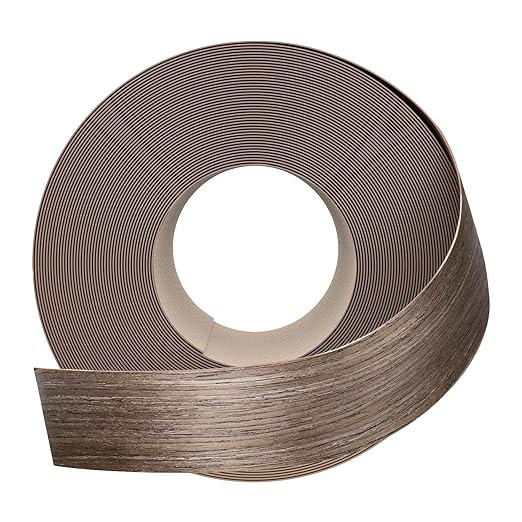 GSCIT Club Walnut Edge Banding, 1 1/2 inch x 500ft roll of Wood Veneer Edge Banding Pre-glued Flexible, Real Wood Tape for Cabinet Repair & Furniture Restoration