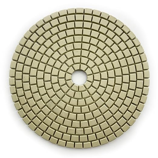 7" High Performance Dry Stone/Concrete Polishing Pads, 2.2mm Segment Height, Turbo Style, 3000 Grit