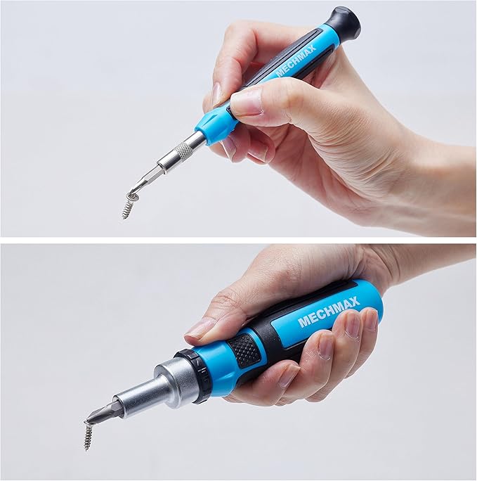 68-Piece MECHMAX Ratcheting Screwdriver Set - Magnetic Bit Driver Kit with Sockets & Precision Tools in Impact Case. Essential for Home, Auto, Electronics & DIY Gifts