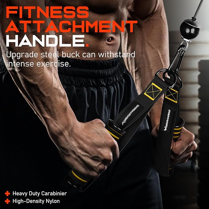 RENRANRING Gym Exercise Handles, Replacement Handle Attachments for Cable Machine Pulleys, Resistance Band and Strength Trainer, Pull Down Workout Accessories, Home Gym Add On Equipment