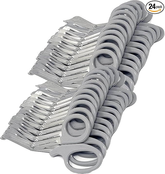 Set of 24 Trauma Paramedic EMT Shears Scissors 7.25"- Made of Premium Quality Stainless Steel - Ideal Gift for EMT, Nurses doctors Firefighter and more (Grey)