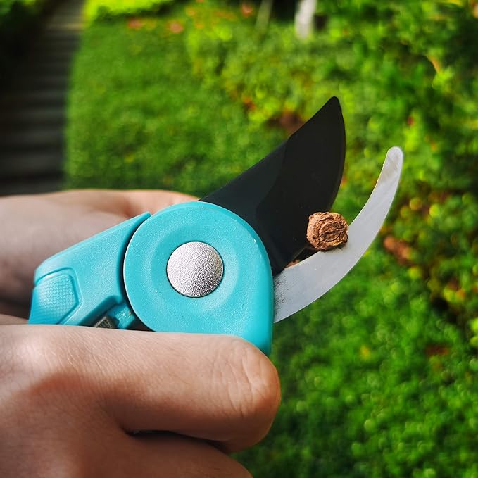 8??Pruning Shears for Gardening Stainless Steel Gardening Hand Pruner, Bypass Pruning Shears Steel Blades with Adjustable Up to 3/4" Cut, Non-stick Coating
