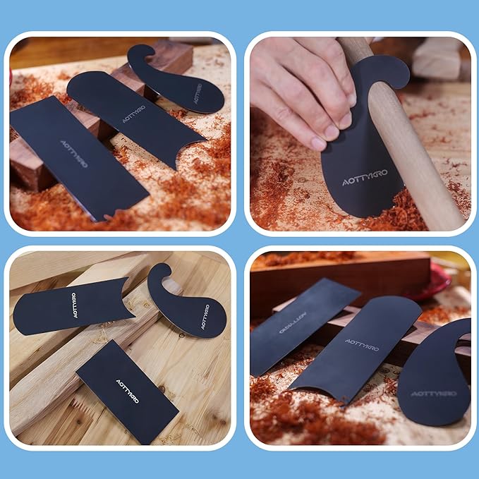 New Cabinet Scraper Cards with 3 shapes,Cabinet Scraper for multi-functional engraving,deburring,polishing,contour sanding,Card Scraper Tool for precision machining and confined spaces