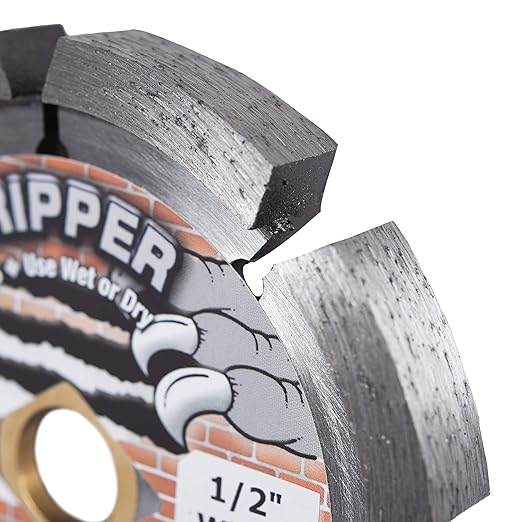 Delta Diamond Ripper Premium 4 Inch Tuck Point Diamond Blade, 1/2" Width, for Mortar Removal (4" X .500)
