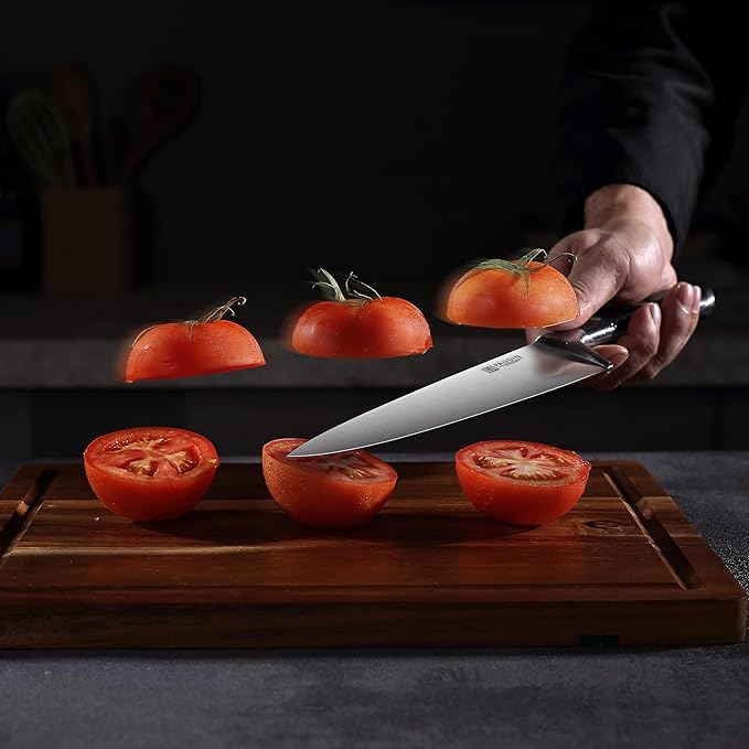 PAUDIN 8-Inch Chef's Knife ??Ultra-Sharp High Carbon Stainless Steel Blade, Ergonomic Handle, Professional Quality Kitchen Knife in Gift Box for Home & Restaurant Use