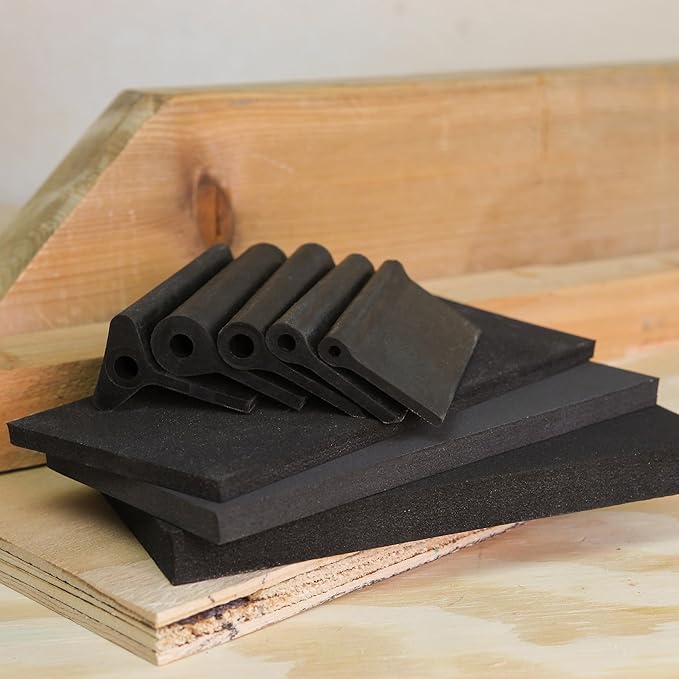 DCT Contour Detail Sanding Grip Pad Wedge Block 8-Pack Set ??Flexible Soft Rubber and Foam Sponge Sand Pads Kit for Wood
