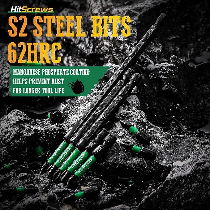 PH2 Phillips Bits #2 ??10 Pack 4" Extra Long Impact Driver Bits,S2 Steel Magnetic Screwdriver Bits for Power Tools and Screw Guns
