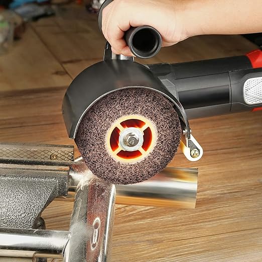 4.33 x 4 inch Coarse 120 Grit 1 Pcs Burnishing Wheel for Burnishing Polishing Machine, 3/4 Inch Arbor (Grit 120)