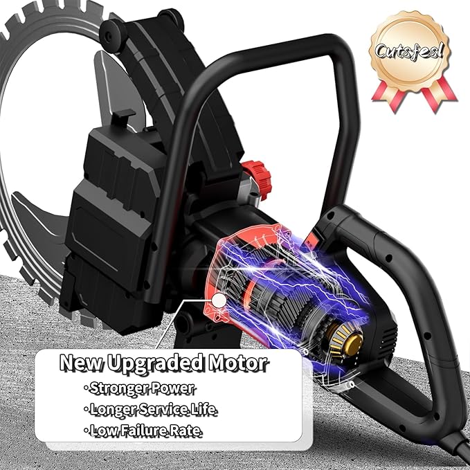 Ring Concrete Cutter Saw, Concrete Saw 20 Inch, 110V Pure Copper Motor with an Intelligent Water Pump for Reinforced Concrete, Ceramic Tiles, Red Brick Walls(220V,Depth of Cut 19.68nch)