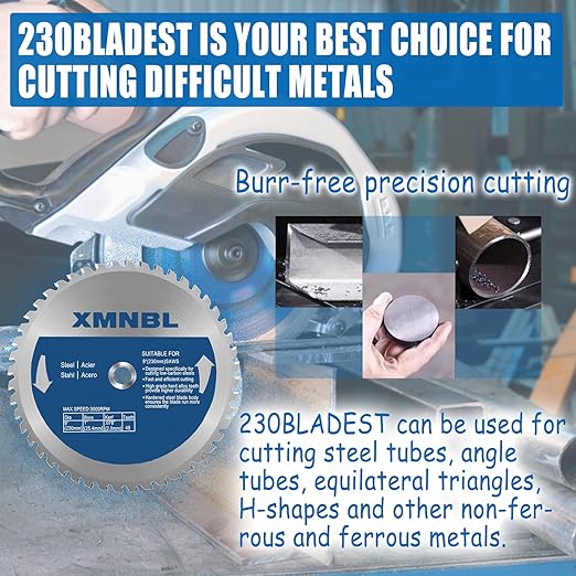 9 Inch Metal Cutting Saw Blade,Replacement for Evolution 9 Inch Metal Cutting Saw Blade,Compatible with Evolution EVOSAW230 Circular Saw Blade,48 Teeth,1 Inch Center Shaft,3 Warranty